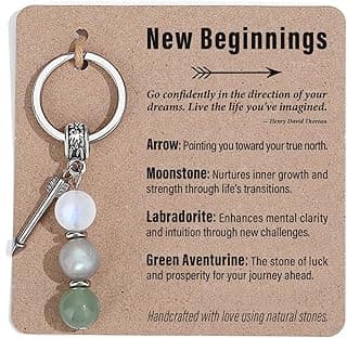 Quietsun Keychain Cute Women Gifts-New Beginnings/Birthday Gifts for Best Friends/Families/Coworkers B0GTZCSP88