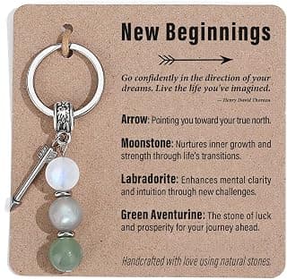 Quietsun Keychain Cute Women Gifts-New Beginnings/Birthday Gifts for Best Friends/Families/Coworkers B0GTZCSP88