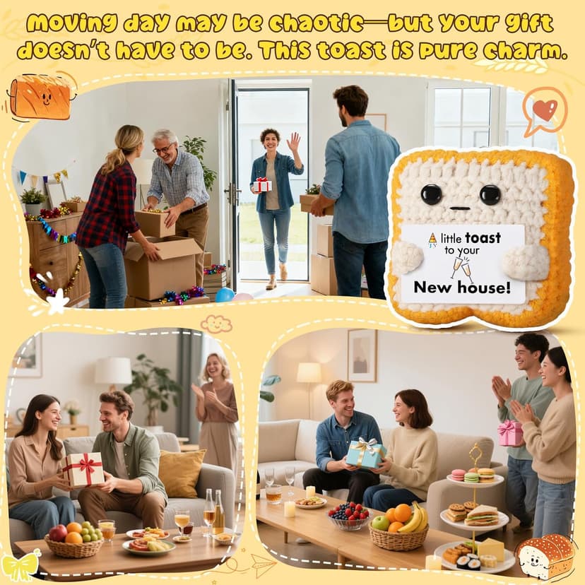 House Warming Gifts New Home, “A Little Toast to Your New House” Housewarming Gifts for Women Men Friend Family Couple, New Homeowner - Closing Presents for Home Buyers - First Apartment Essentials