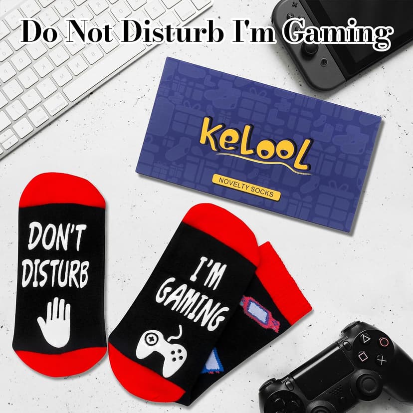 Do Not Disturb I'm Gaming Socks,Men Gifts for Men Teen Boys Dad Him Son Fathers,Valentines Christmas Stocking Stuffers