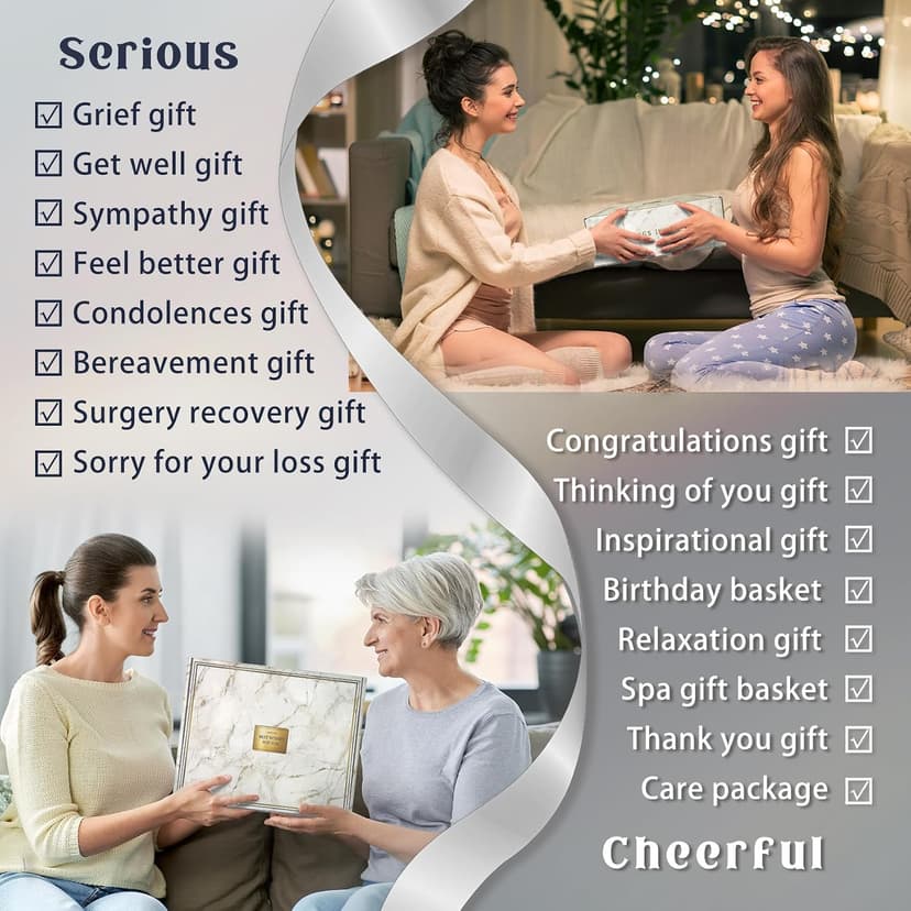 AHAGIFTREE Gift Basket Gifts for Women,11PC Birthday,Sympathy,Surgery Recovery Gifts Women,Get Well Soon After Surgery,Condolences Basket for Loss,Sympathy B0DC6C21P6