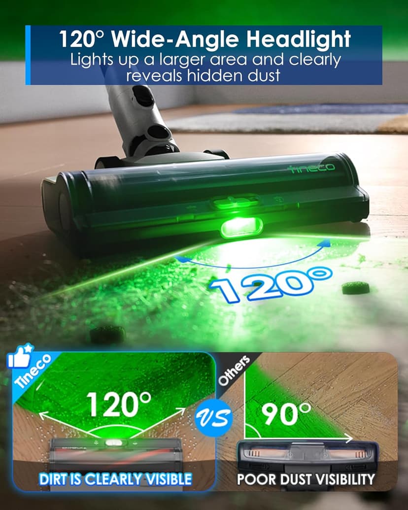 Tineco Pure ONE Station 5 Cordless Smart Vacuum with 2.5L Auto Dust Base, Full-Path Self-Cleaning, 175W Suction, ZeroTangle Tech, iLoop Smart Sensor, Suitbale for Hard Floor & Carpet