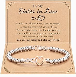 Shonyin Infinity Love Bracelet for Women Girls, Sister-in-law Bonus Daughter Girlfriend Daughter-in-law Great Grandma Bonus Mom
