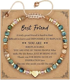 Sister Gift from Sister, Best Friend Friendship Bestie Bracelets, Turquoise Bracelet, Christmas Stocking Stuffers for Woman Unique Birthday Gifts for Women, Friend Gifts for Women B0G4LPC6X1