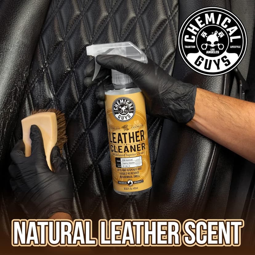 Chemical Guys Leather Cleaner and Conditioner Kit - 2 Bottles (4 oz Each), Car Cleaner and Conditioner, Safely Cleans & Conditions Leather Car Interiors, Furniture, Shoes, Boots, Bags, Apparel & More