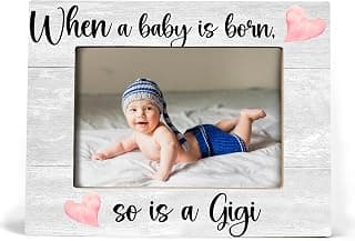 First Time Grandma Gifts, New Grandmother Gifts First Time 2026, Baby Picture Frame, When a Baby is Born So is a Gigi, Photo Frame 8x10 B0FMRQDW9J