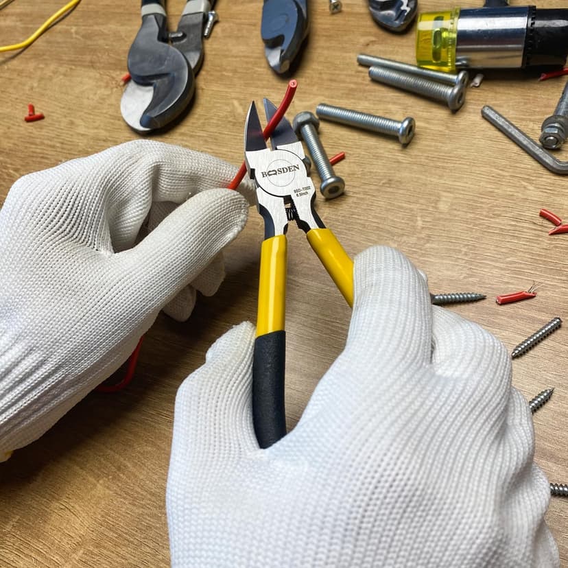 Spring Loaded Flush Cutter Dike for Crafting, Artificial Flower Jewelry Making, Flush Cut Plier Floral Wire Cutter Dyke Snip BOOSDEN Wire Cutter 6.5 inch Cutting Pliers Diagonal Cutter Metal Snipper B08ZCHYGN7