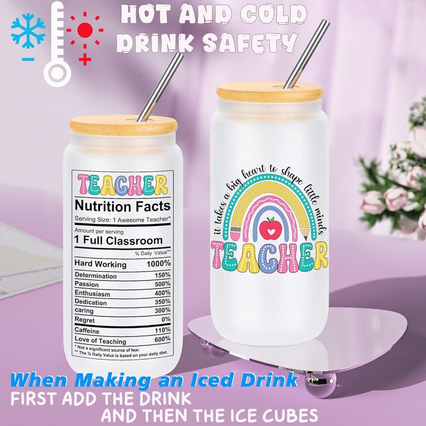 Teacher Appreciation Gifts for Women, End of Year Thank You Gifts for Teachers Basket Set of 5