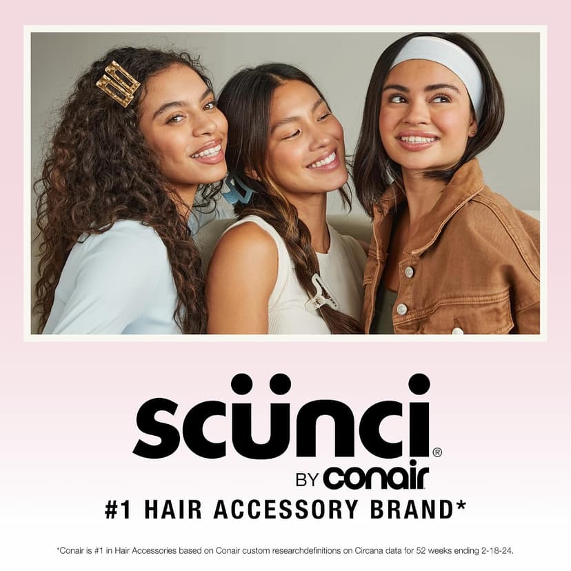Machine-washable cotton-blend elastic hair ties for comfortable daily wear, wide assortment of colors to suit any look Scünci Hair Scrunchies, Waffle Knit Cotton, No-Damage, 36 Count B07S3KGBHL