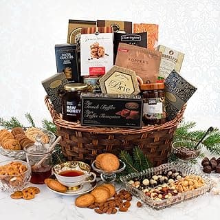 Gourmet Sympathy Basket w/ Italian Cheese, Crackers, Preserves, Chocolates, Cookies, Tea, Nuts & More, Personalized Message Capalbo's Deepest Sympathy Gift Basket in Gift-Ready Packaging B004USOZ2C