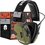 PROHEAR Electronic Ear Protection for Shooting with 4X Sound Amplification, Gun Range Hearing Protection Muffs, NRR 23dB Noise Reduction Headphones for Hunting, Green