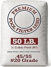 Play22 20 Grade Pool Filter Sand - Pool Sand, 50 Pound Bag Silica Sand for Pool Filter, Non Staining, Non Corroding, for Above Ground and Inground Swimming Pool Care