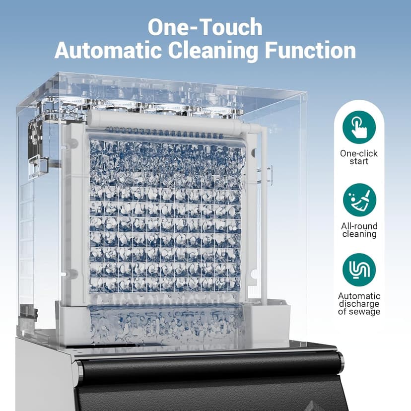 680LBS/24h & 560 LBS Storage Bin Commercial Ice Maker Machine, Ice Ready in 8-15 Min, ETL Approval Self Cleaning Stainless Steel Industrial Ice Machine for Bar Restaurant Cafe, Silver