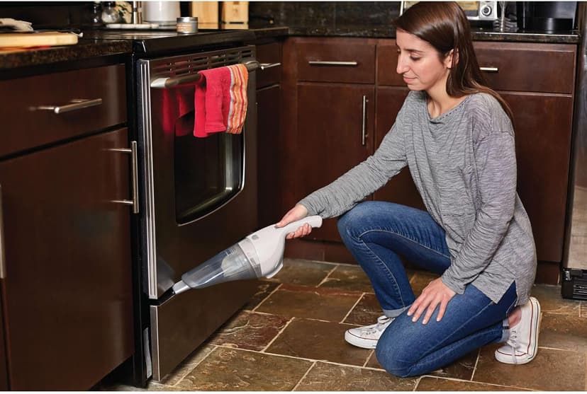 BLACK+DECKER Cordless Lithium Handheld Power Vacuum with Wall Mount Base and Charger, White (HNV220BCZ10FF)