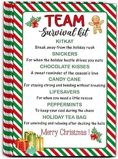 40 Pcs Team Survival Kit Gift Tag, Christmas Staff Appreciation Tags for Gift Bags, Welcome to the Team Gifts for Volunteers Employees - KA06 B0FJ2B58B3