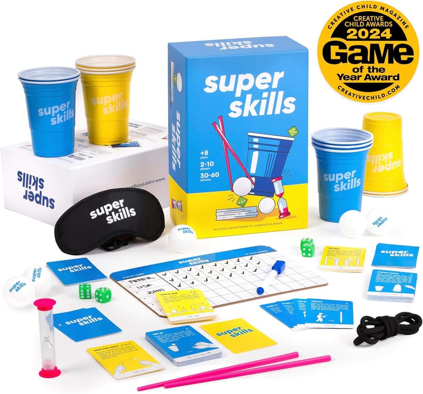Super Skills - Action Game for Competitive People - Beat Your Friends at 120 Challenges - Fun Group Activity for Family Night or Party with Kids, Teen