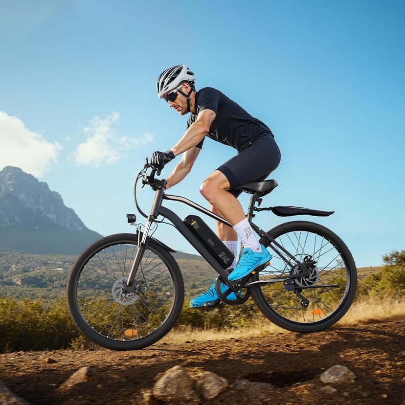 Electric Bike - Electric Bike for Adults 500W, Up to 55 Miles, 20MPH Electric Mountain Bike, 26'' Tires Lightweight E-Bike for Commuting Mountain Road Sand