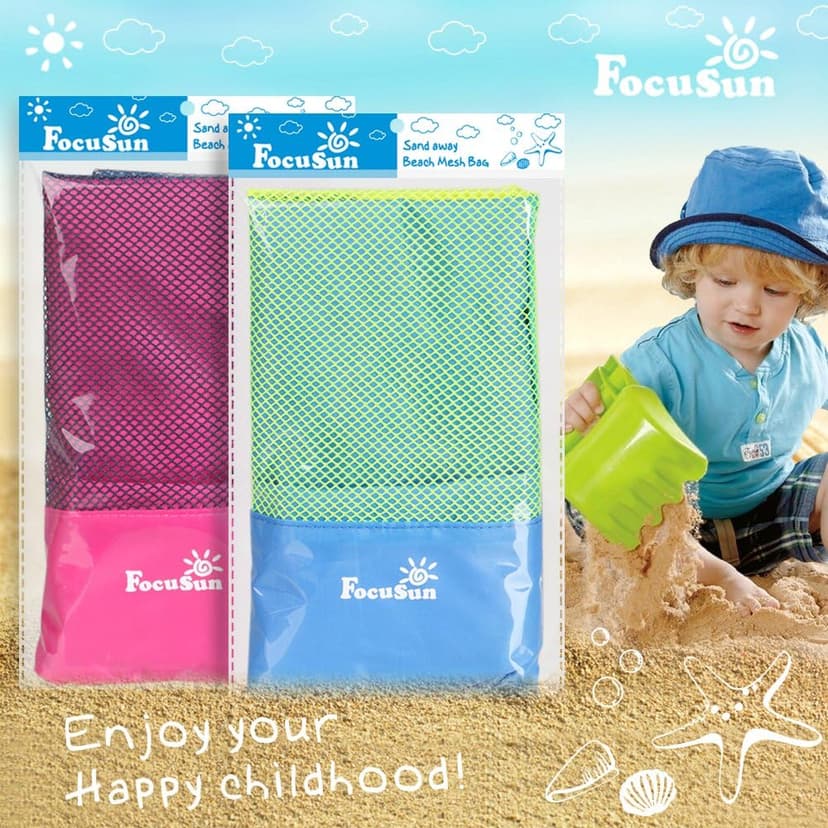 EocuSun Large Mesh Beach Bag Tote Durable Sand Away Drawstring Beach Backpack Swim and Pool Toys Balls Storage Bags Packs, Stay Away from Sand and Water, Toy Not Included