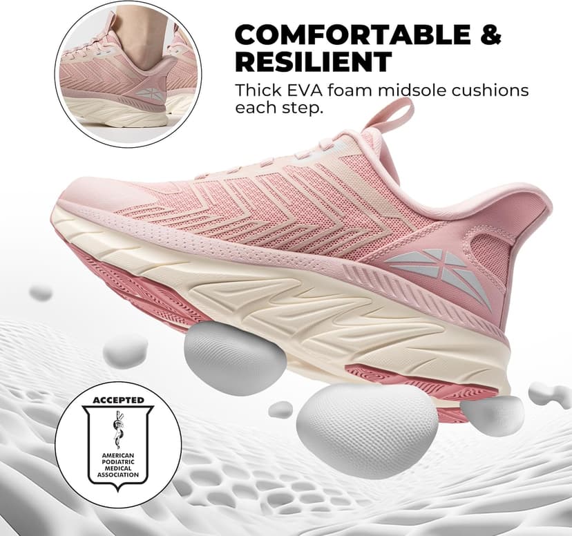 ALLSWIFIT Women's Slip On Walking Shoes Running Comfortable Tennis Breathable Non Slip Athletic Gym Workout Cross Training Fashion Sneakers