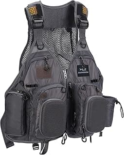 BASSDASH Strap Fishing Vest Adjustable for Men and Women, for Fly Bass Fishing and Outdoor Activities