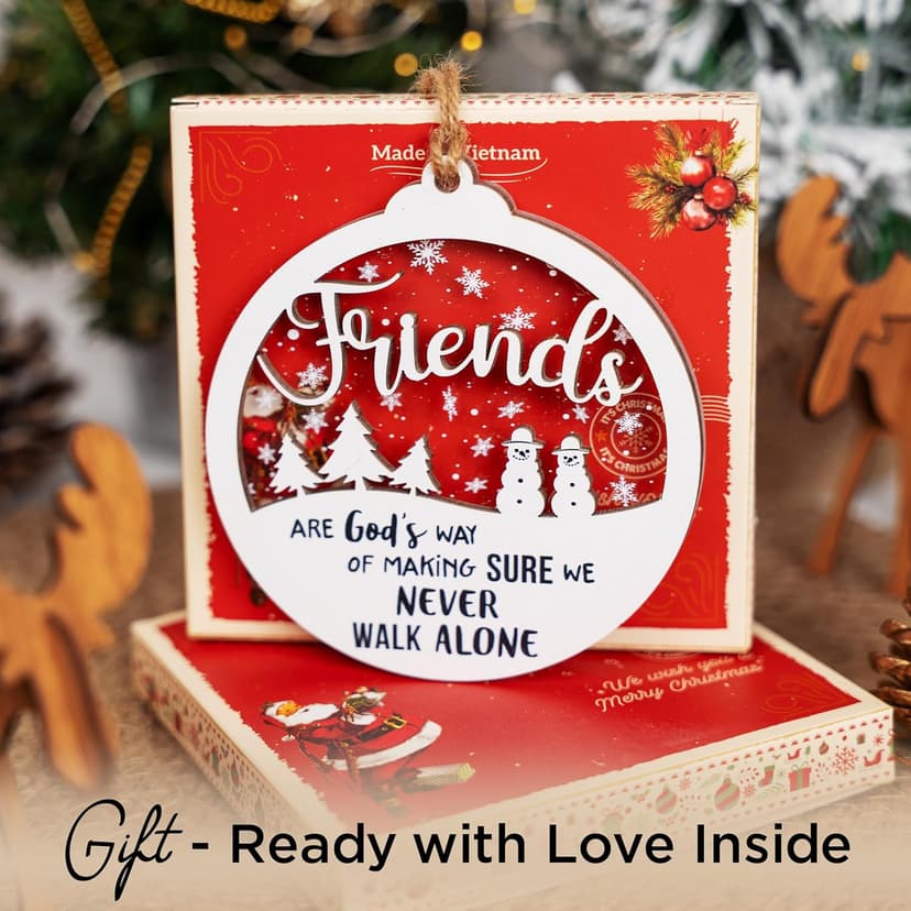2 Layered Friendship Ornament For Women Friends, Christmas Ornaments 2026, Frienship Gifts Friendship Ornament, Christmas Friends Gift for Women B0DH4V9P1K