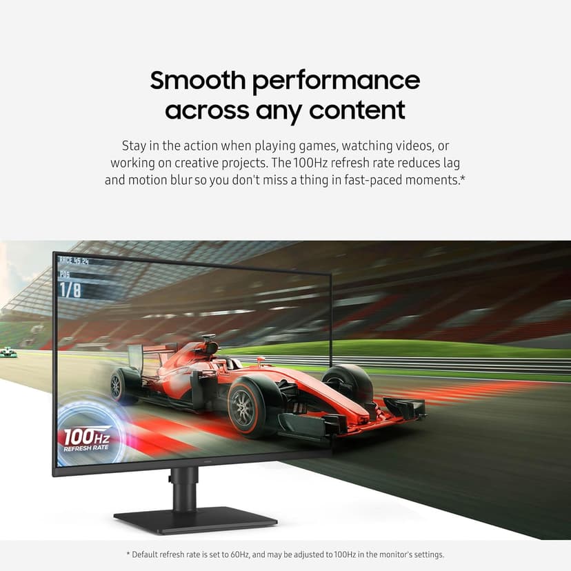Samsung 22” (S40GD) Borderless Business Monitor with IPS Panel, 100Hz Refresh Rate, Eye Saver Mode, Ergonomic Design, Game Picture Mode, LS22D402GANXGO