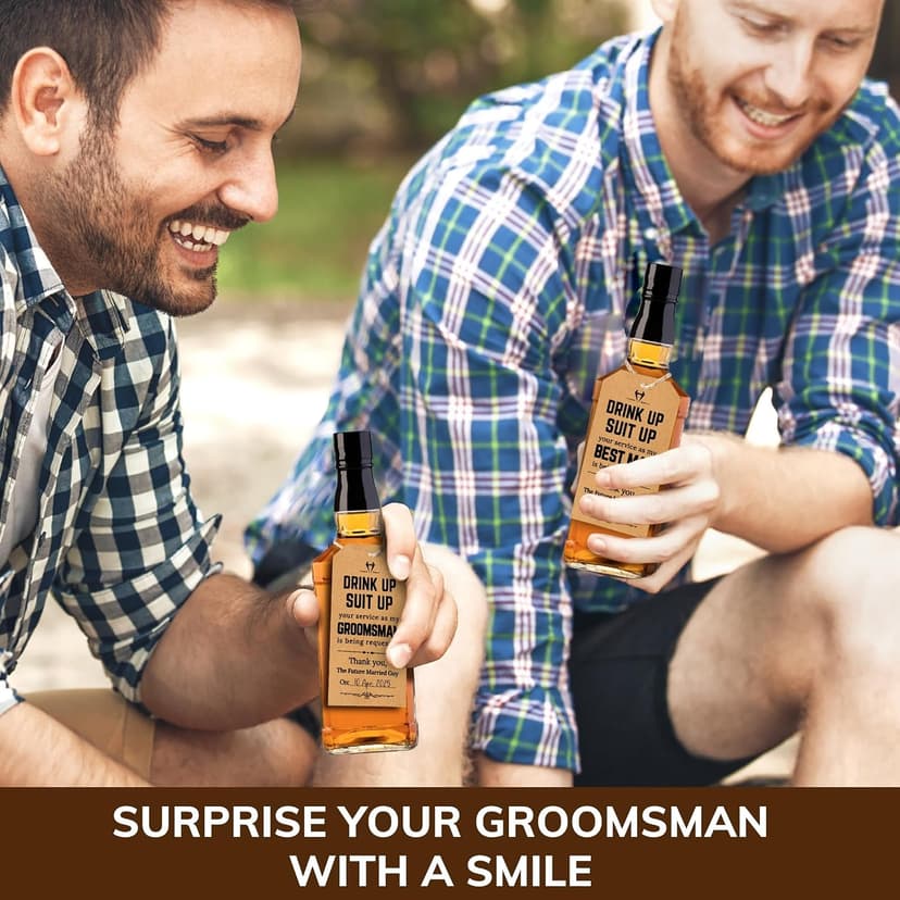 10 tags total, will you be my groomsman ask, best man proposal, wedding party gift, pairs with a gift box STOFINITY Groomsmen Proposal Tags, 8 Groomsman and 2 Best Man Cards B0DJX3NVT5