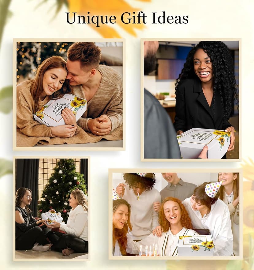 Sunflower Gifts for Women,Birthday Gift for Women,Sending Sunshine Gift,Thank You Gifts,Care Package,Thinking of You for Mom Grandma Sister Best Friend,Graduation for Her