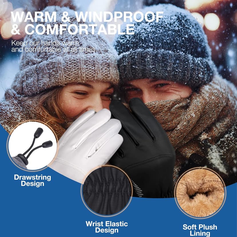 SIMARI Winter Waterproof Warm Gloves Women Men with Touchscreen Fingers, Ski Snow Windproof for Cold Weather Thermal, for Running Hiking Driving Cycling Outdoor Sports Daily Work