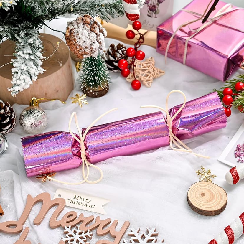 Burymento Pink Wrapping Paper Roll, Metallic Holographic Star Gift Wrap for Birthday, Valentines, Mothers day, Graduation, Wedding, Fathers day, Baby Shower, Christmas (17 IN x 32.8 FT) B0D9NFKFFC