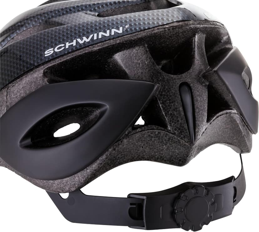 Schwinn Thrasher Helmet for Adults, Size 58-62 cm for Riders Ages 14+, Microshell, Adjustable Dial & Straps, Interior Padding, Air Vents, Lighted or Unlit, Visor, Adult Bike Helmet