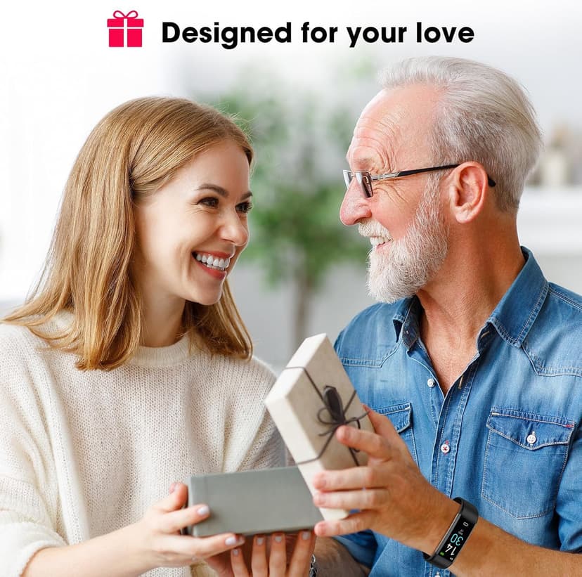 Fitness Tracker with Heart Rate Blood Oxygen Monitor, Activity Tracker Sleep Monitor Health Tracker, Smart Watch Pedometer Step Calories Counter, Fitness Watches for Men Women