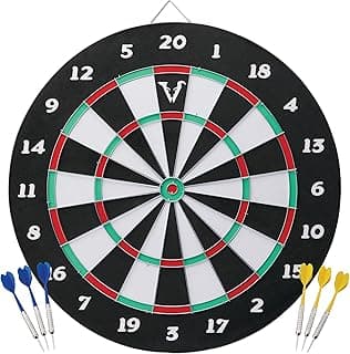 Viper Double Play 2-in-1 Baseball Coiled Paper Fiber Dartboard with Darts