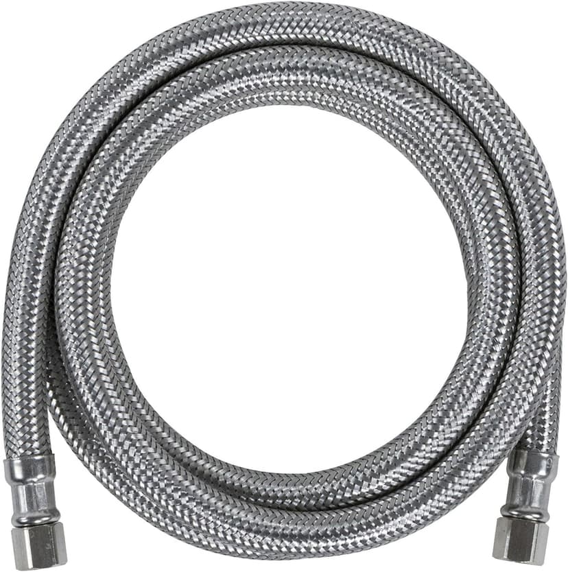 Certified Appliance Accessories Ice Maker Water Line, 5 Feet, PVC Core with Premium Braided Stainless Steel, Silver