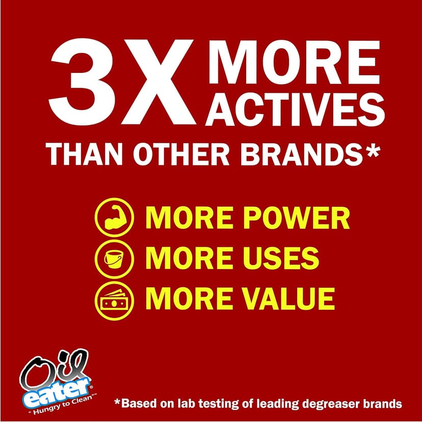 Orange Cleaner Degreaser, 1-Gallon Concentrate for Oil Removal, Grease Stains and Heavy Duty Automotive, Outdoor, Floor Cleaning, Grease & Gunk