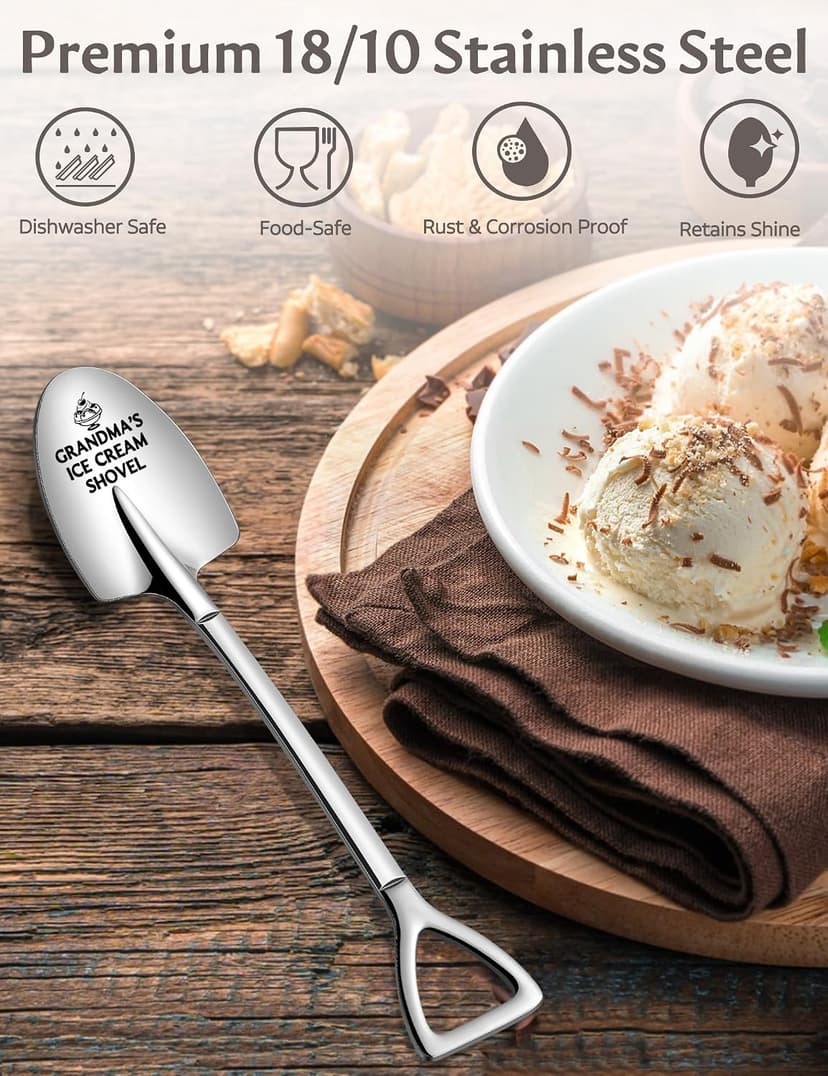 Personalized Gifts for Grandma, Grandma Christmas Gifts, Mothers Day Gifts for Grandma, Unique Grandma Gifts Grandma's Ice Cream Shovel, Funny Birthday Christmas Gifts for Grandma B0GTW4K46M