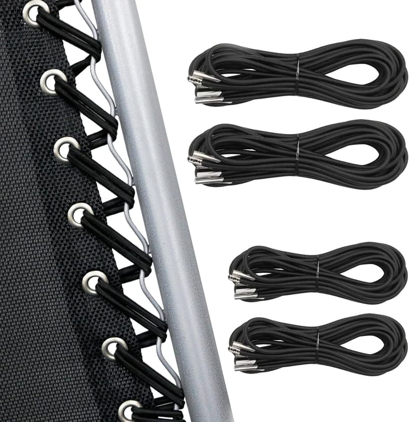 UNEEDE 4 Cords Zero Gravity Chair Replacement Cord, Antigravity Chair Replacement,Universal Repair Cord Kit for Repairing Zero Gravity Chair(Black)