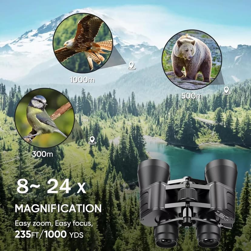 Military Zoom Binoculars 180x100 Powerful HD Binoculars Day/Low Night Optics Hunting Outdoor for Bird Watching Hiking Concert Travel