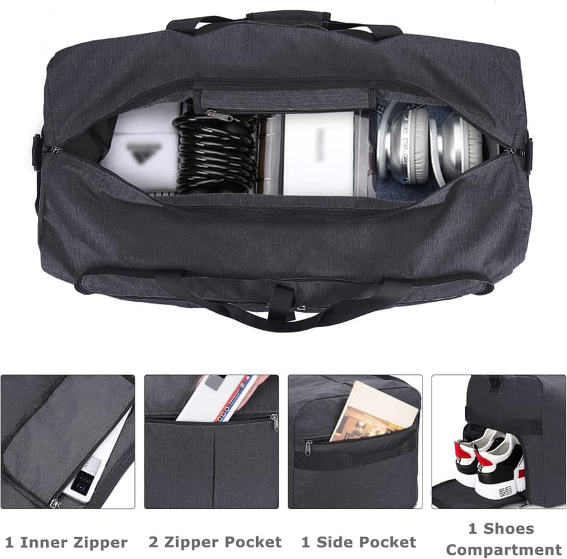 Urtala 120L Foldable Collapsible Waterproof Travel Duffel Bag for Men and Women with Shoe Compartment