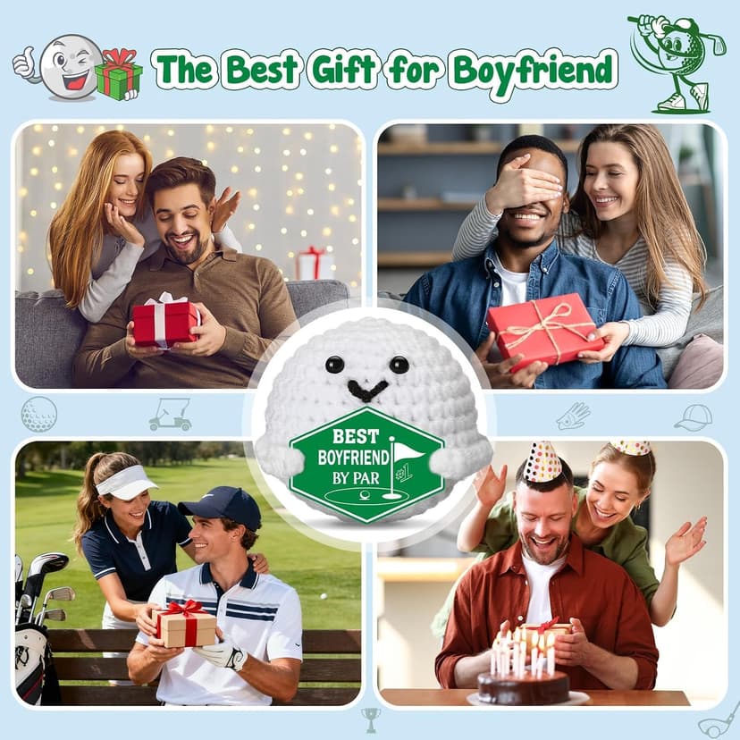 Funny Crochet Golf Ball Accessories Christmas Stocking Stuffers for Boyfriend Him Fiance Anniversary Valentines Romantic Gift Gifts for Boyfriend Bf Birthday - Sweetest Day Gifts for Him Men B0GDGBKLKJ