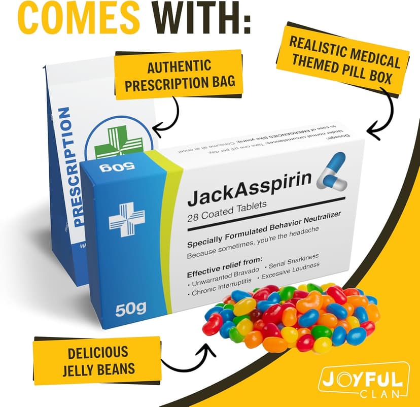 Funny Prank Pill Box with Sweets Gag Gifts for Men Funny Valentines Gifts for Him Xmas Secret Santa Christmas Stocking Filler for Women- Novelty Joke Birthday Gifts for Boyfriend Dad