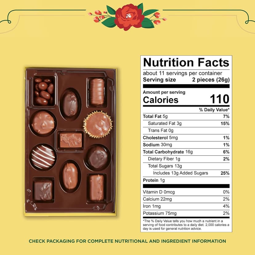 WHITMAN'S SAMPLER Assorted Milk & Dark Chocolate Candy Gift Box, 10 oz.