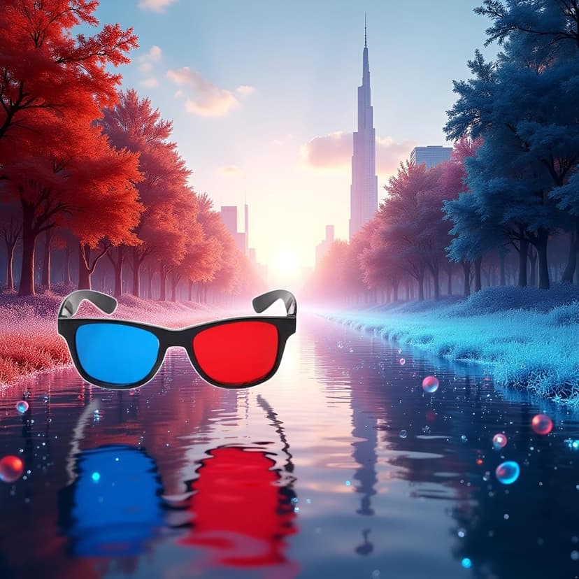 3Pcs Red and Blue 3D Glasses Universal TV Movie Dimensional Video Frame 3D Glasses DVD Game Glass 3D Style Glasses for 3D Movies Games, 3D Viewing Glasses, Televisions and Video