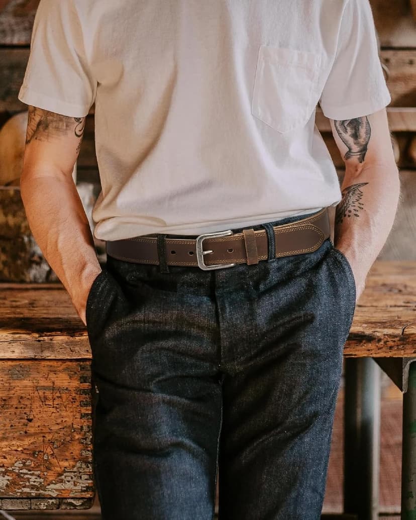 CHAOREN Mens Belts Leather - 35mm Genuine Leather Belt for Jeans - Men Gift for Casual Dress