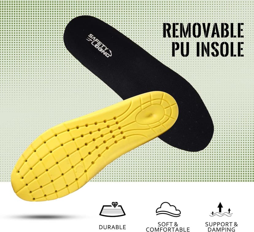 SAFETY LOONG Moc Toe Work Boots for Men Waterproof Soft/Steel Toe Comfortable Full Grain Leather Non Slip Wedge Outsole Construction 6" Workboots