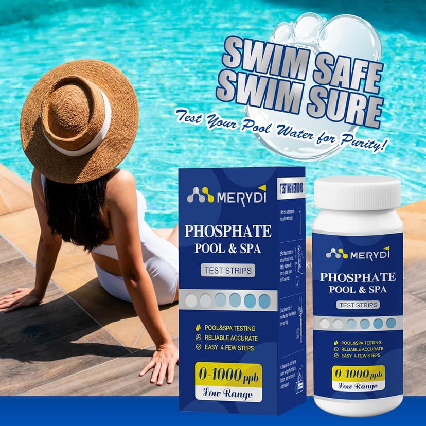 Phosphate Test Kit for Pool,50 Strips Phosphate Test Strip