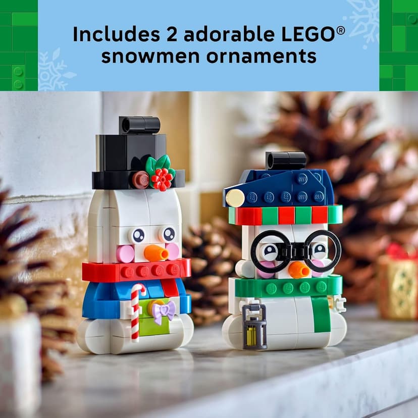 Christmas Craft, Building Toys, Girls & Boys, Ages 6+, Christmas Tree Decoration with Hanging Rings, 168 pieces LEGO Snowman Ornaments 40812 B0G2KJ8V5R