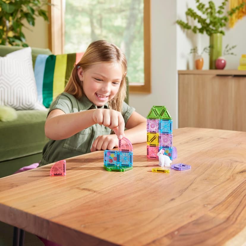 MAGNA-TILES microMAGS 24-Piece Spring Garden Travel Set, The Original Magnetic Building Brand B0FVZM245Y