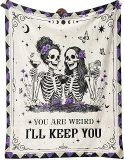 Gothic Best Friend Blanket,Gothic Funny Gift for Sister,Besties, BFFs, and Weird Friends,60"x50" Best Friend Birthday Gifts for Women,Best Friend Blanket Gifts for Women B0GSQN1SP4