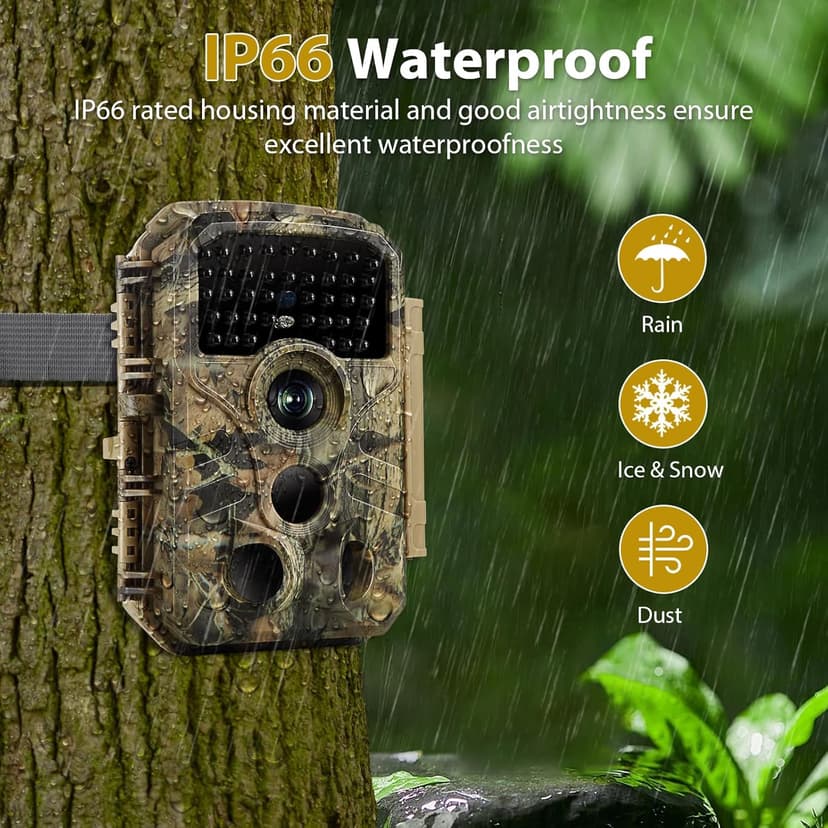 BLAZEVIDEO Game & Trail Camera 32MP Photo & 1296P Video with 100ft Night Vision Motion Activated 0.1s Trigger Speed Waterproof for Home Security, Outdoor Wildlife Scouting